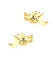 Crescent Moon Shaped Silver Ear Stud STS-5305